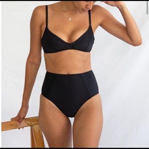 Galamaar black high waisted bikini small